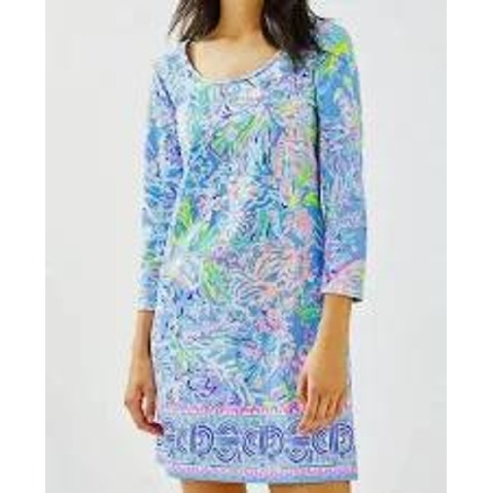 Lilly Pulitzer Beacon Dress Womens XL Multi All Together Now Engineered Knit
